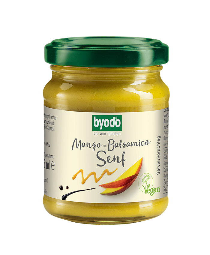 BIO hořčice s mangem a balsamikem 125 ml Byodo 